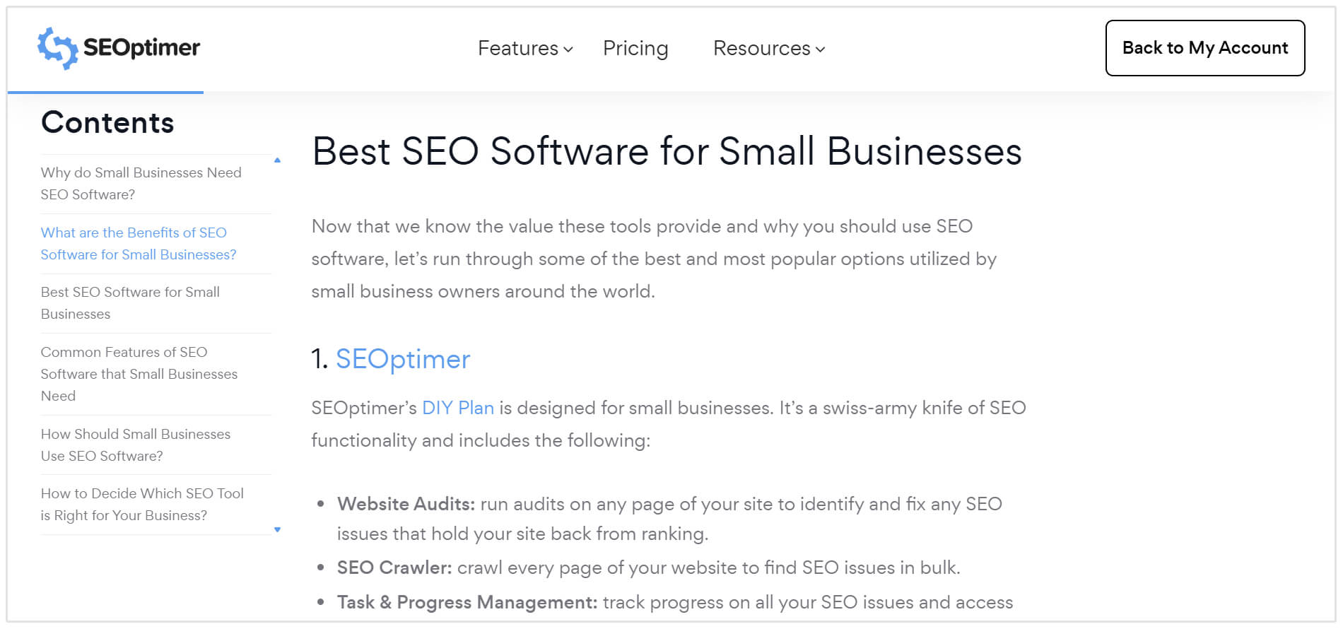 Beispiel für ein Listenartikel